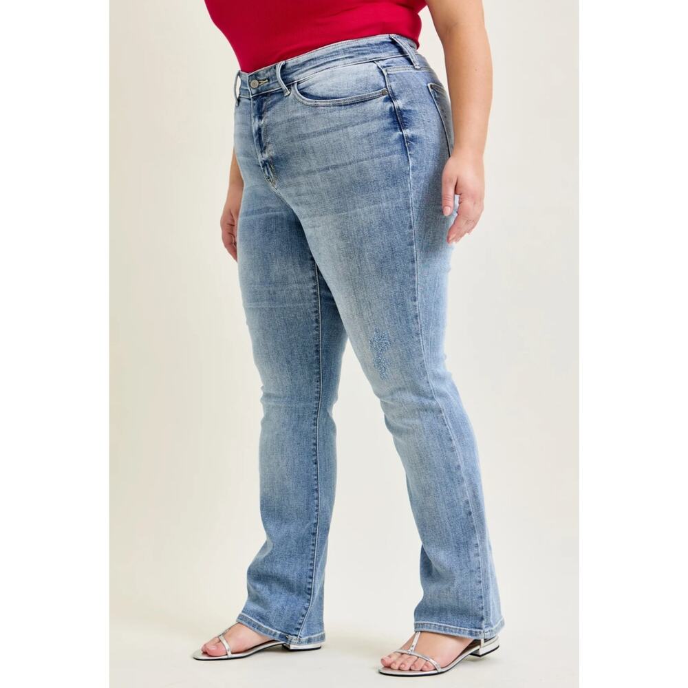 Judy Blue Jeans Boot Cut Mid Rise Size 18W JB82337LT-PL western cowgirl casual